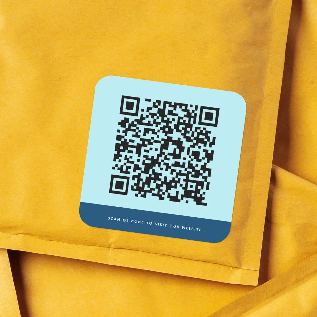 Adesivo Quadrado Adicionar código QR do site com cores de contraste (Criador carregado)