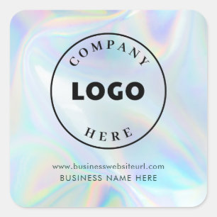Adesivo Quadrado Adicionar logotipo empresarial holográfico persona