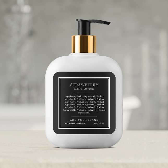 Adesivo Quadrado Adicionar os Ingredientes de Cores Personalizadas  (Criador carregado)