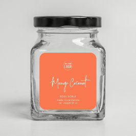 Adesivo Quadrado Adicionar script de logotipo Produto minimalista d