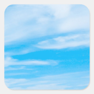 Adesivo Quadrado Adicionar Texto Céu Azul Nuvens Modelo de Natureza