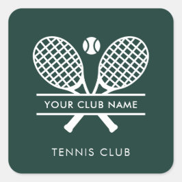 Adesivo Quadrado Adicione Ícones de Tênis do Seu Clube Verde