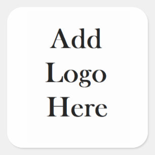 Adesivo Quadrado Adicione seu logotipo a isto