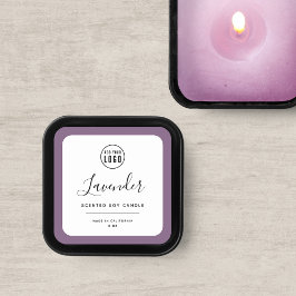 Adesivo Quadrado Adicione seu logotipo e rótulo de produto com cor 