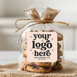 Adesivo Quadrado Adicione Simples Seu Promocional De Logotipo Marca