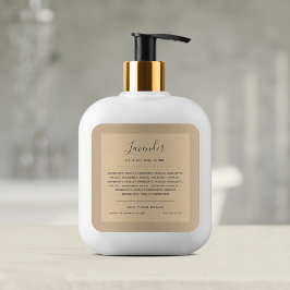 Adesivo Quadrado Adicione sua lista de componentes da caligrafia de