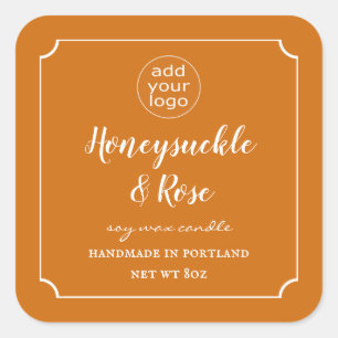 Adesivo Quadrado Adicione sua vela de logotipo Queimada Praça de et