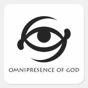 Adesivo Quadrado Adinkra - Símbolo Onyakopon Aniwa-Divine Eye