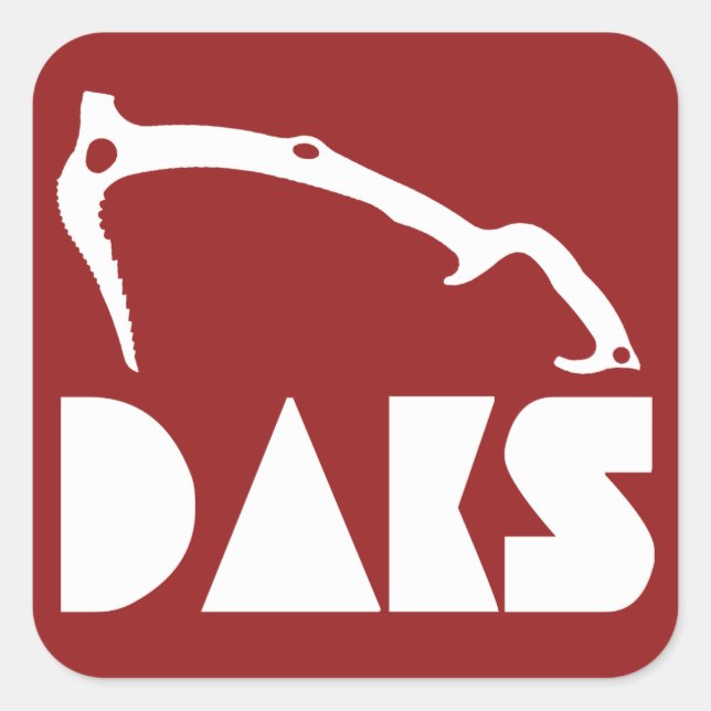 Adesivo Quadrado Adirondacks Subindo Gelo (Frente)