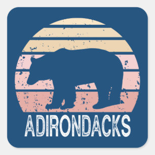 Adesivo Quadrado Adirondacks - Urso Retroativo