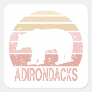 Adesivo Quadrado Adirondacks - Urso Retroativo