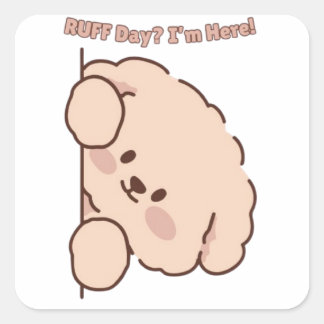Adesivo Quadrado Adorable Dog Lover Sticker 