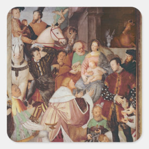 Adesivo Quadrado Adoração dos Magi, c.1532-35