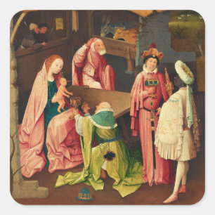 Adesivo Quadrado Adoração dos Magos por Hieronymus Bosch