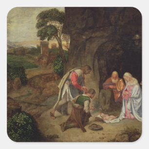 Adesivo Quadrado Adoração dos pastores, 1510
