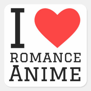 Adesivo Quadrado Adoro anime romance