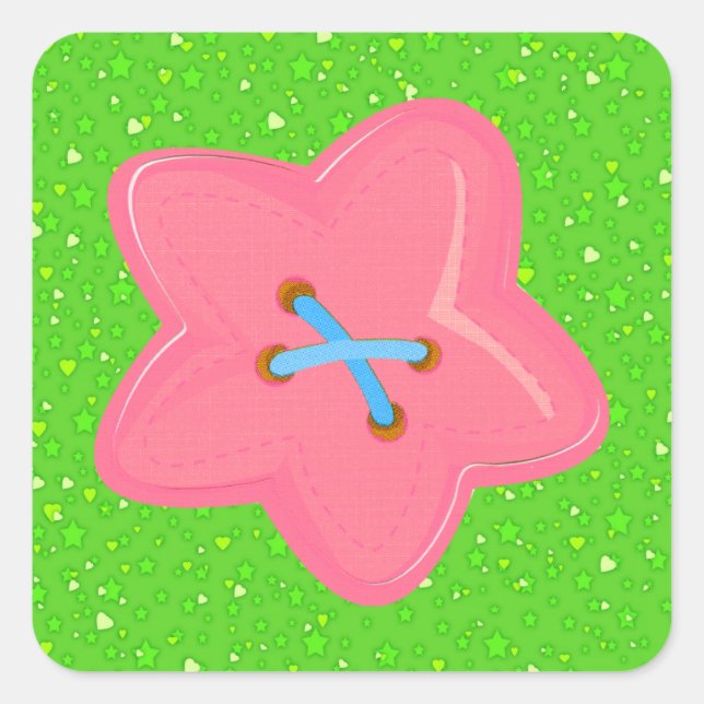 Adesivo Quadrado Adoro costurar - SRF (Frente)