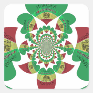 Adesivo Quadrado Adoro Etiópia Caleidoscópio - Arte Massagista