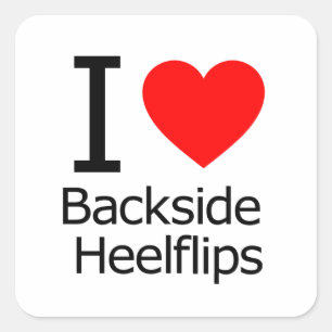 Adesivo Quadrado Adoro Heelflips Do Fundo