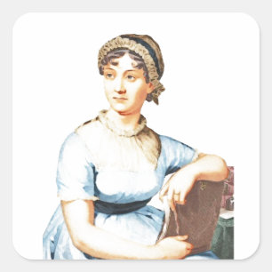 Adesivo Quadrado Adoro Jane Austen Sticker