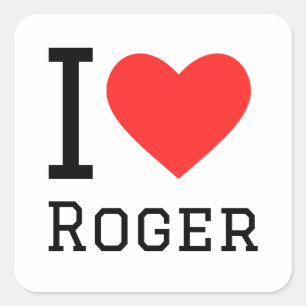 Adesivo Quadrado Adoro o Roger