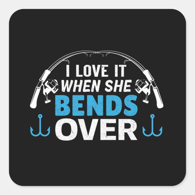 Adesivo Quadrado Adoro quando ela se inclina (Frente)