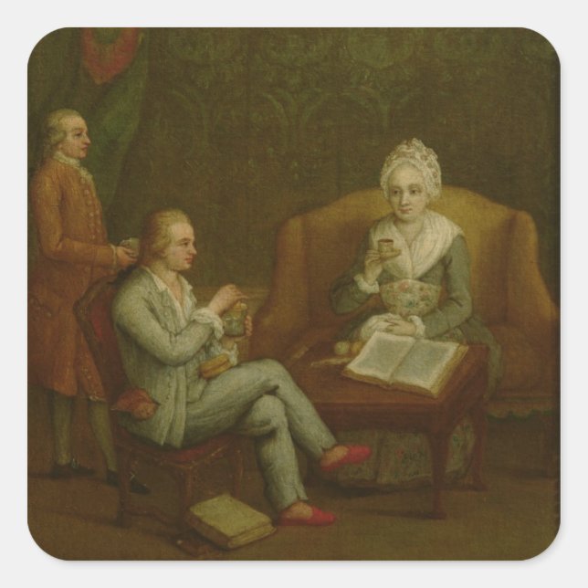 Adesivo Quadrado Adriana Giustinian Barbarigo e seu filho Gerolamo (Frente)