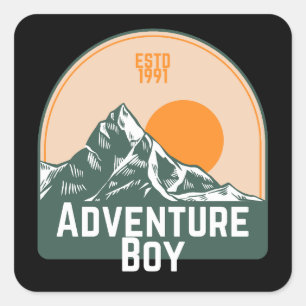 Adesivo Quadrado Adventure Boy