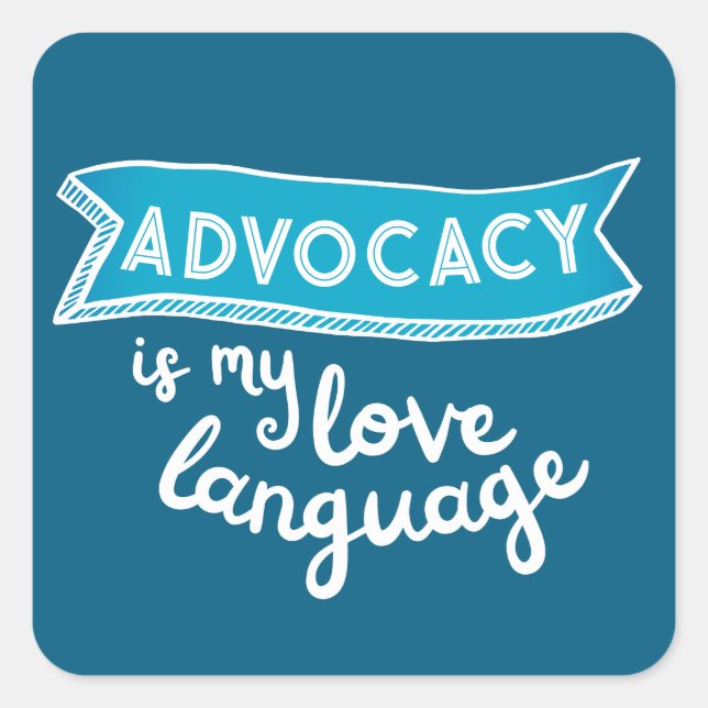 Adesivo Quadrado Advocacy É Minha Língua De Amor Sticker_Embolden (Frente)