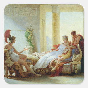 Adesivo Quadrado Aeneas que diz o Dido do desastre em Troy