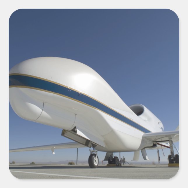 Adesivo Quadrado Aeronave Global Hawk não tripulada 2 (Frente)