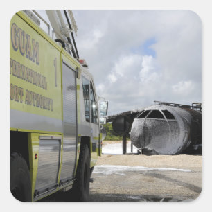 Adesivo Quadrado Aeroporto do WONPAT de Guam