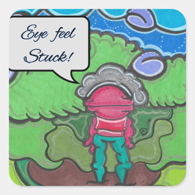 Adesivo Quadrado Afecções oculares (Frente)