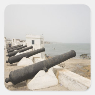 Adesivo Quadrado África, África Ocidental, Gana, Elmina. Canhões gu