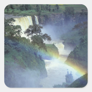 Adesivo Quadrado África, Etiópia, Rio Nilo Azul, Catarata.