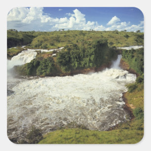Adesivo Quadrado África, Uganda, Parque Nacional Murchison Falls. A