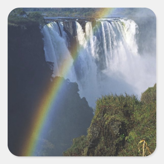Adesivo Quadrado África, Zimbábue, Cataratas Vitórias (Frente)