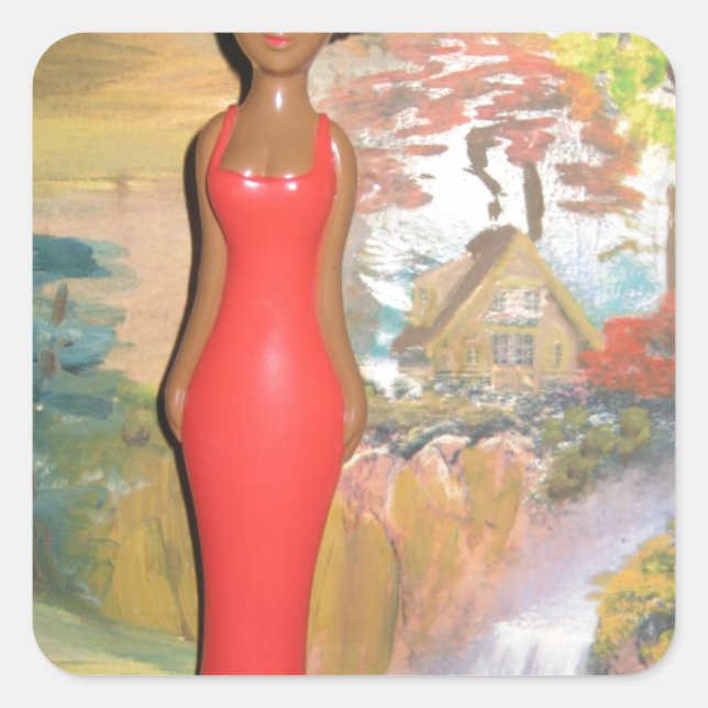 Adesivo Quadrado Afro Glam: Uma Beleza Eterno (Frente)