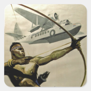 Adesivo Quadrado Afro-marítimo