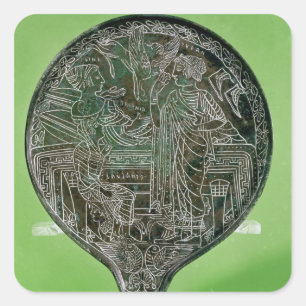 Adesivo Quadrado Afrodite que persuade Helen seguir Paris a