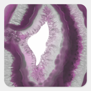 Adesivo Quadrado Ágata cor-de-rosa