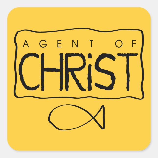 Adesivo Quadrado Agente do Cristo Sticker (Frente)