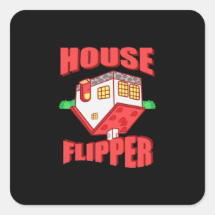 Adesivo Quadrado Agente imobiliário House Flipper