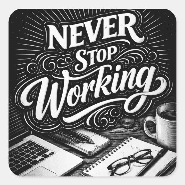 Adesivo Quadrado Agito Imparável (Frente)