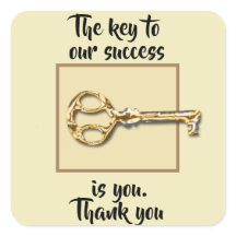 Agradeça aos clientes de negócios a chave do nosso