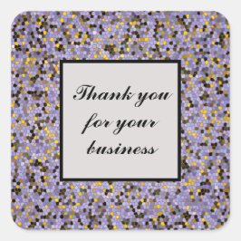 Adesivo Quadrado Agradecemos a você a apreciação do cliente do Mosa