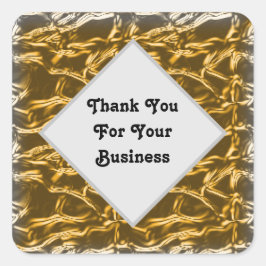 Adesivo Quadrado Agradecemos a você a apreciação do cliente em meta