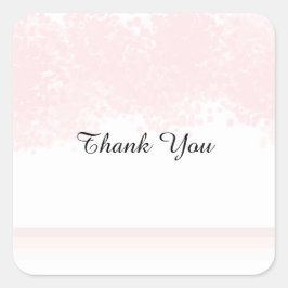 Adesivo Quadrado Agradecimento Rosa Blush