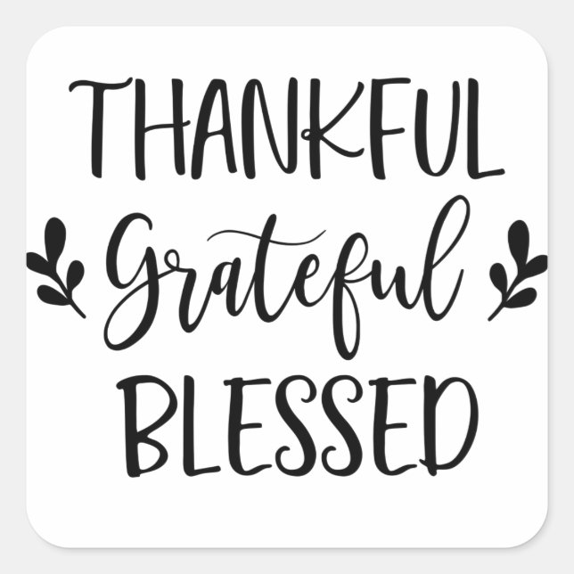 Adesivo Quadrado Agradeço a sua benção (Frente)