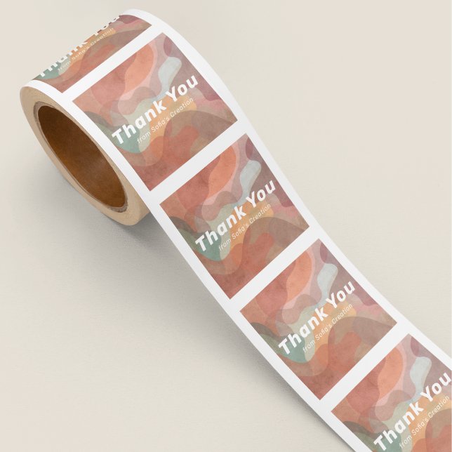 Adesivo Quadrado Água Colorida Obrigado  (Criador carregado)